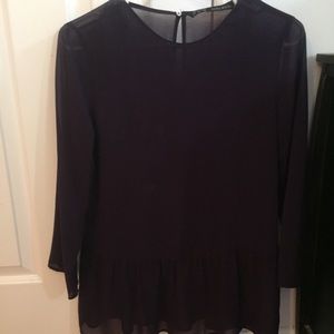 ZARA Women’s purple peplum top